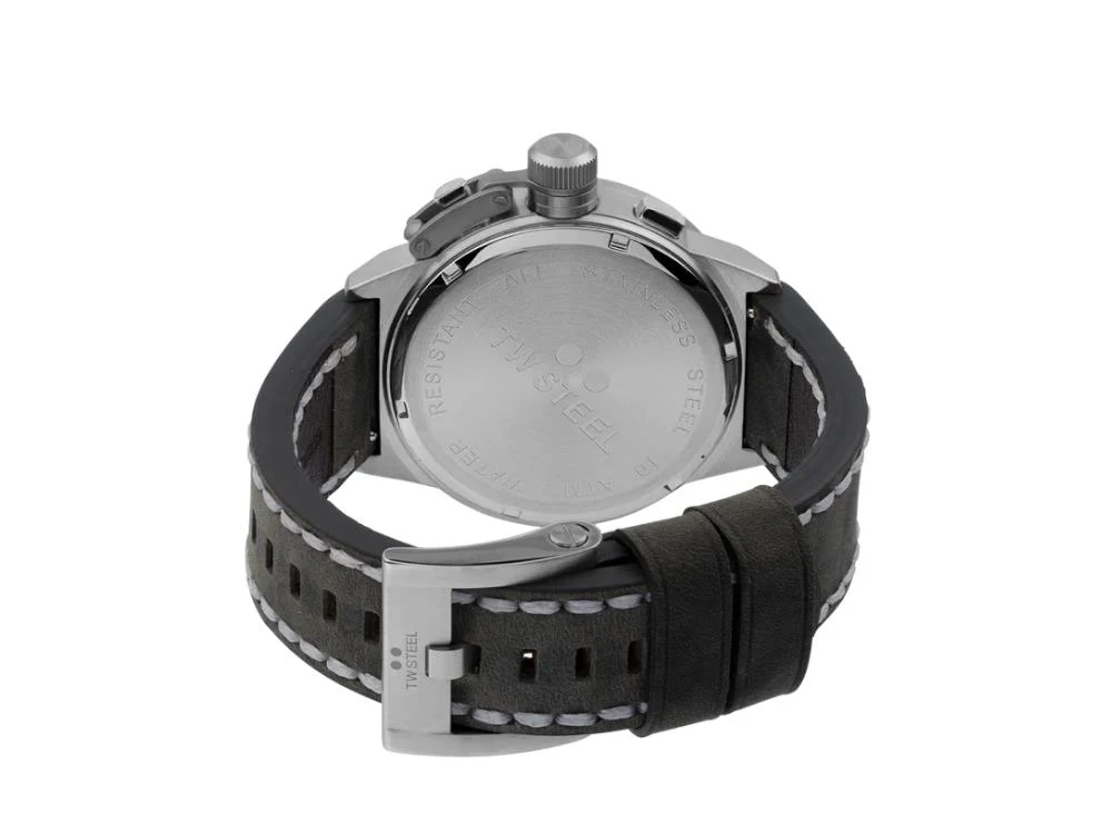TW Steel Classic Canteen Quartz Watch, Grey, 45 mm, Leather strap, 10 atm, CS105 - Image 5