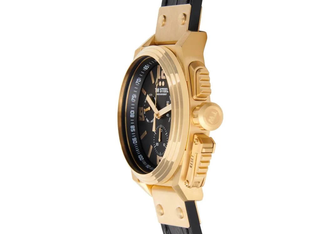 TW Steel Swiss Canteen Quartz Watch, Black, 46 mm, Leather strap, 10 atm, TW1118 - Image 4