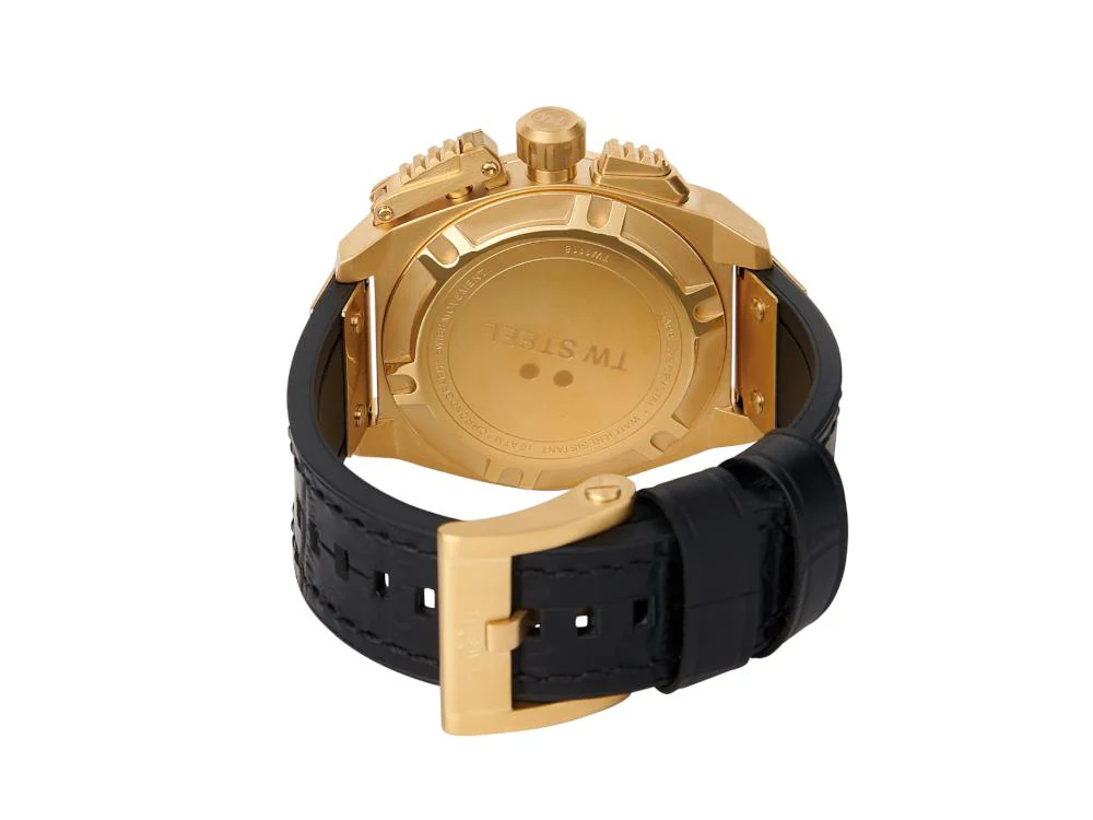 TW Steel Swiss Canteen Quartz Watch, Black, 46 mm, Leather strap, 10 atm, TW1118 - Image 5