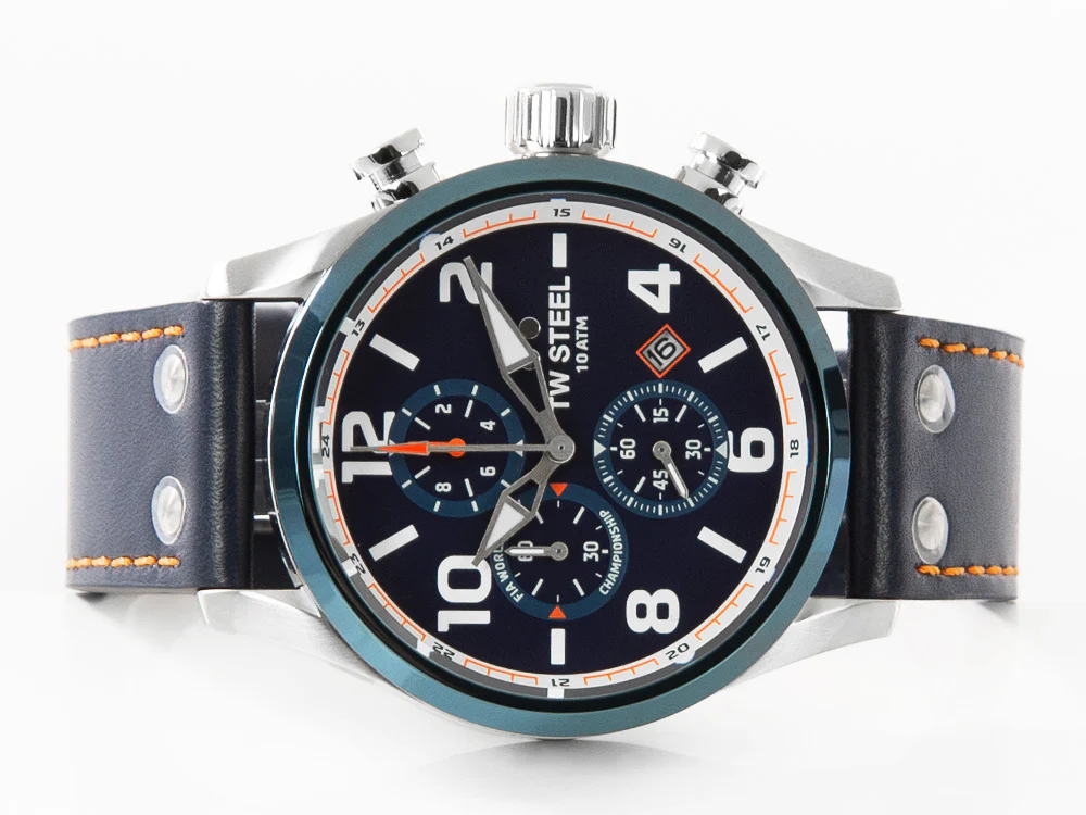 TW Steel WRC Quartz Watch, Blue, 48 mm, Leather strap, 10 atm, VS90 - Image 7