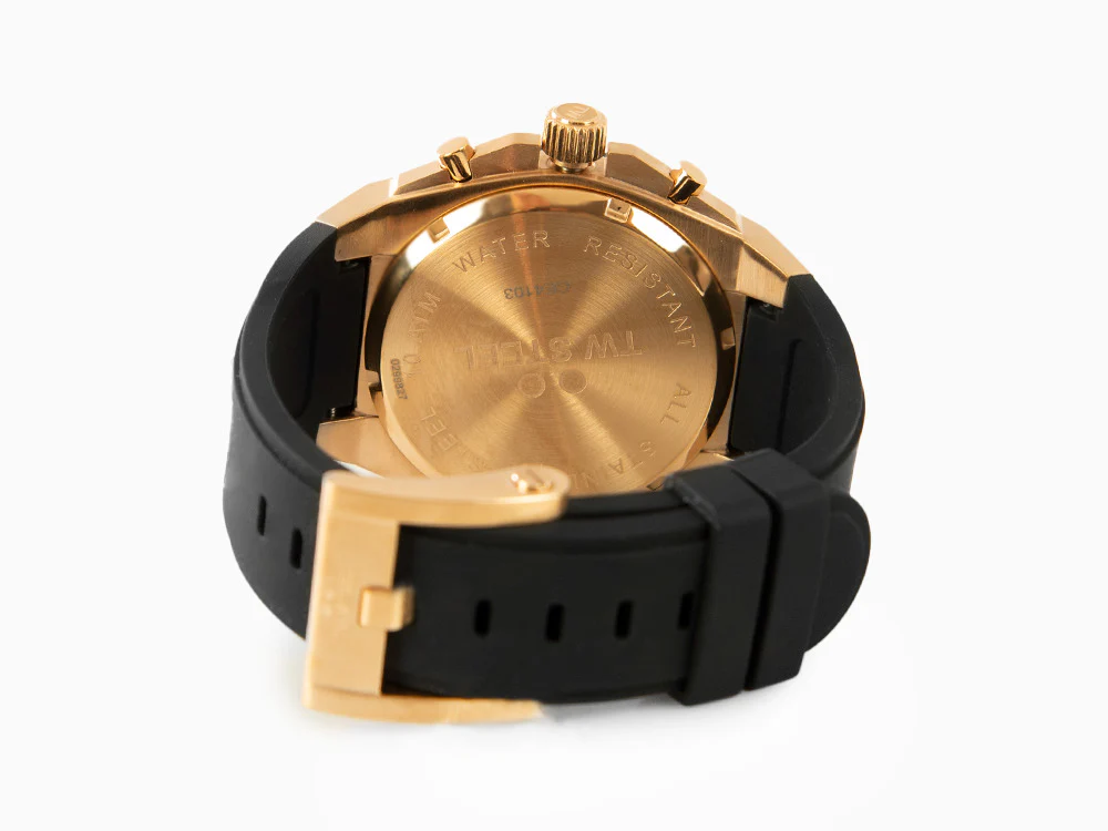 TW SteelCeo Tech 44mm Quartz Watch, Black, 44 mm, Rubber strap, 10 atm, CE4103 - Image 3