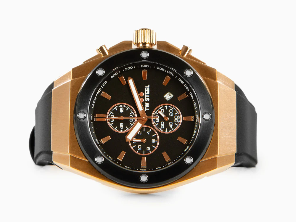 TW SteelCeo Tech 44mm Quartz Watch, Black, 44 mm, Rubber strap, 10 atm, CE4103 - Image 7