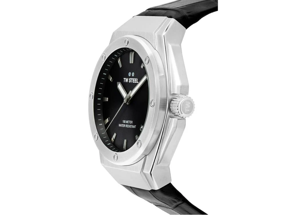 TW SteelCeo Tech 44mm Quartz Watch, Grey, 44 mm, Leather strap, 10 atm, CE4108 - Image 4