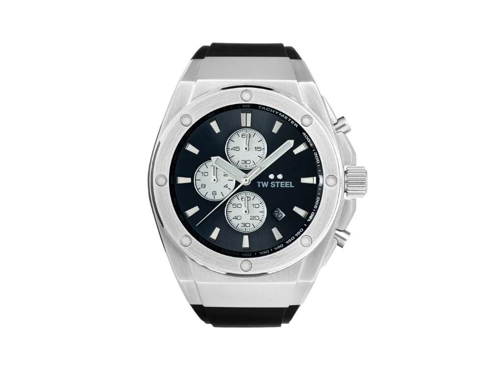 TW SteelCeo Tech 44mm Quartz Watch, Grey, 44 mm, Rubber strap, 10 atm, CE4100 - Image 3