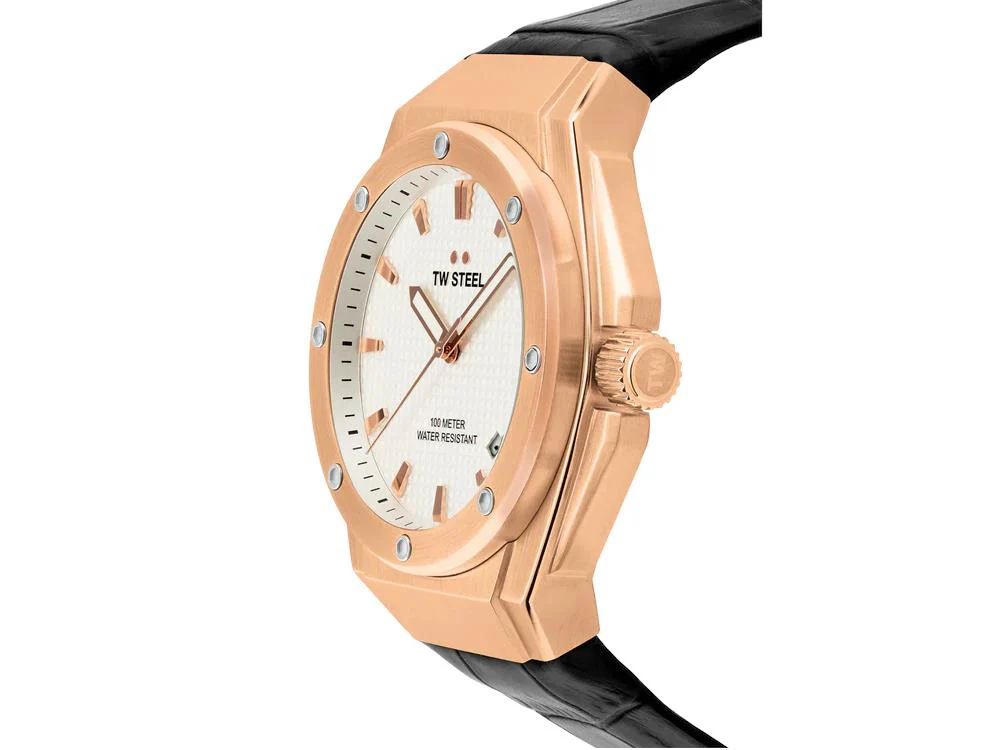 TW SteelCeo Tech 44mm Quartz Watch, White, 44 mm, Leather strap, 10 atm, CE4109 - Image 4