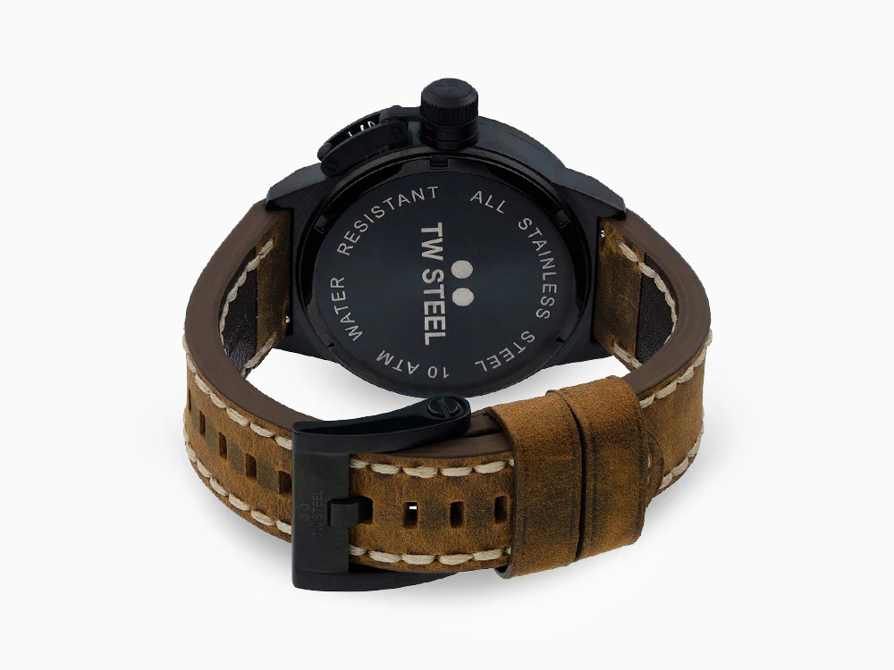TW SteelClassic Canteen Quartz Watch, Black, 45 mm, Leather strap, 10 atm, CS103 - Image 3