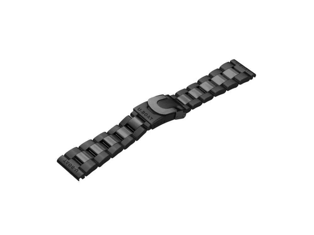 U-Boat Accesorios Strap, DLC-coated stainless steel, Black, 23mm., 8350/BK - Image 2
