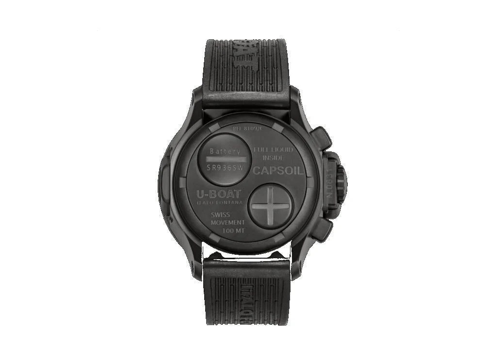 U-Boat Capsoil Chrono DLC Quartz Watch, Black, 45 mm, 8109/C - Image 3