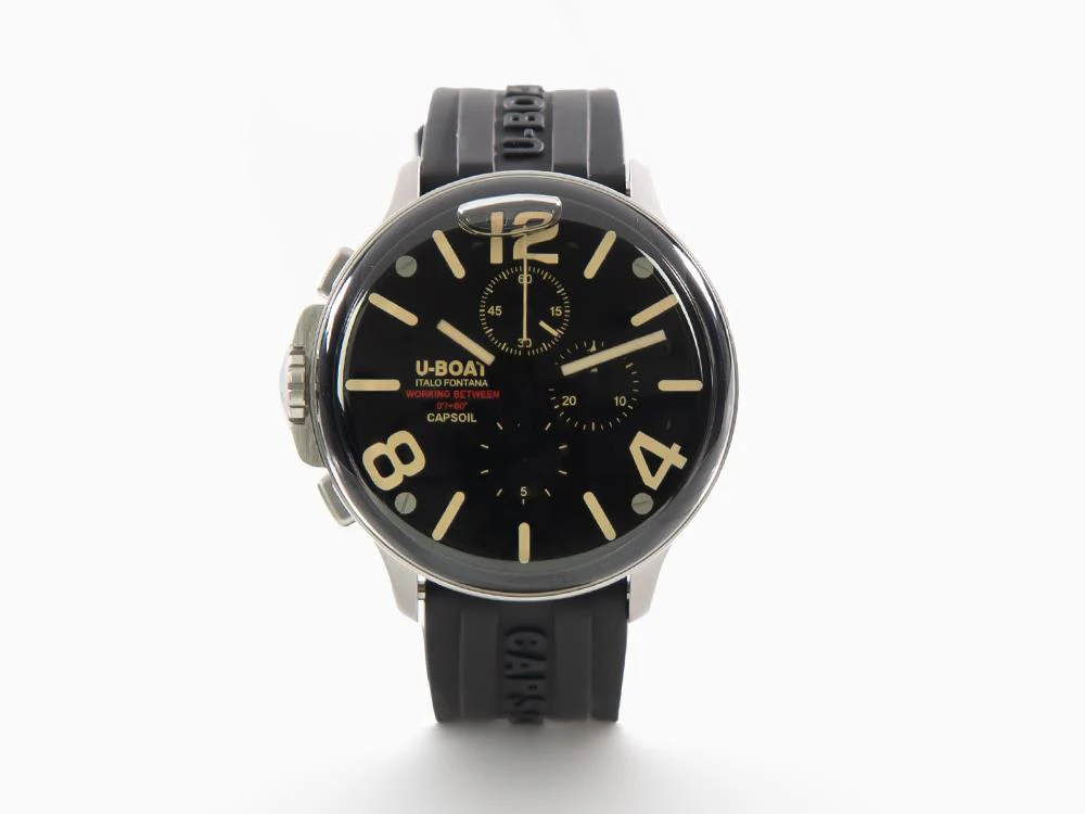 U-Boat Capsoil Chrono SS Quartz Watch, Black, 45 mm, 8111/C - Image 2