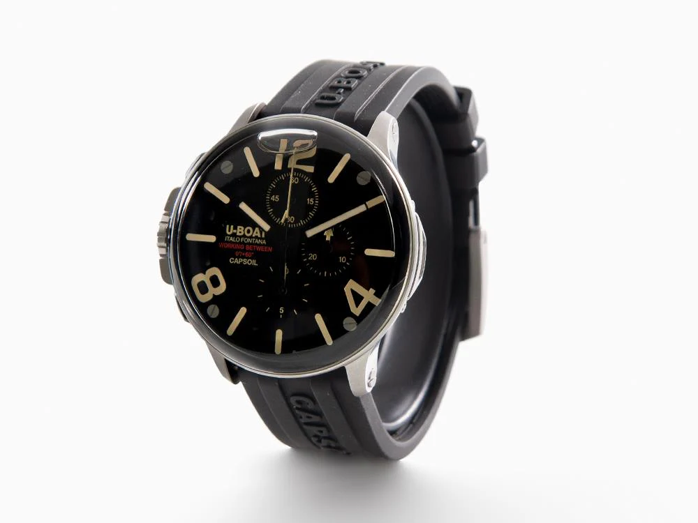 U-Boat Capsoil Chrono SS Quartz Watch, Black, 45 mm, 8111/C - Image 4