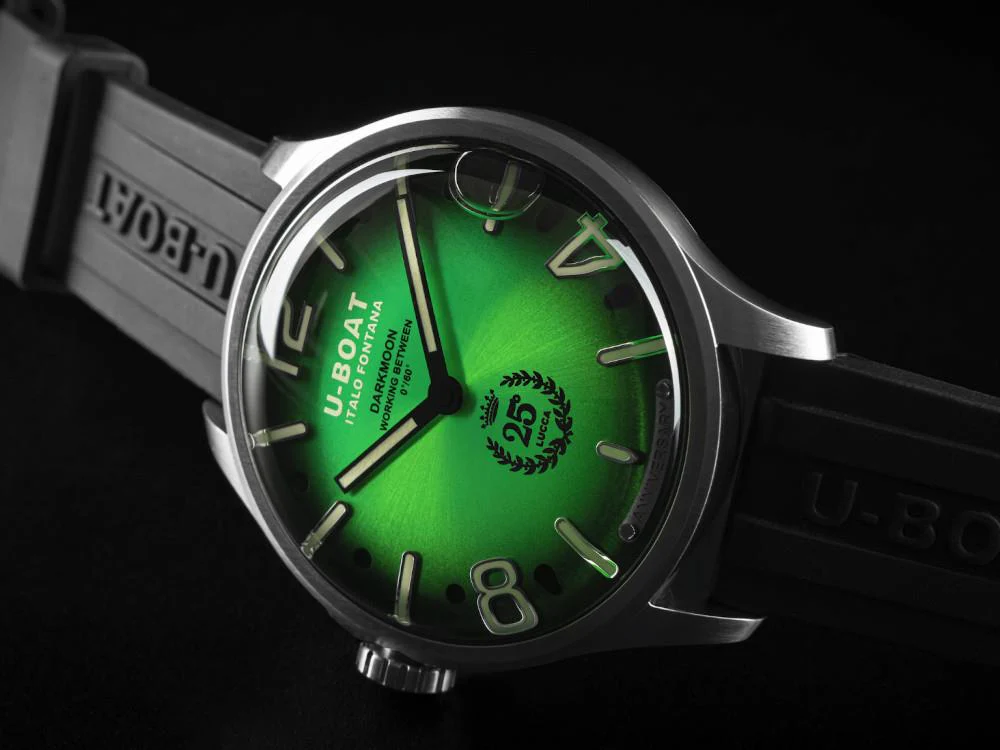U-Boat Capsoil Darkmoon 25° SS Green Soleil Quartz Watch,Limited Edition, 2031 - Image 4