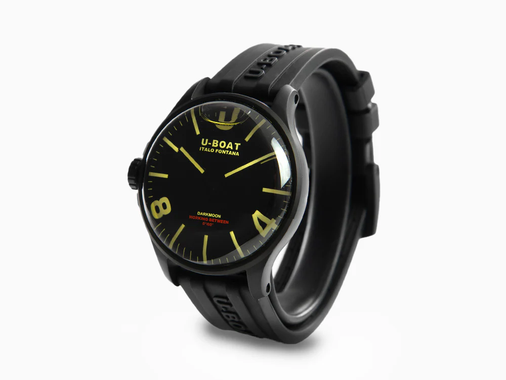 U-Boat Capsoil Darkmoon 44 IPB Quartz Watch, Black, 44 mm, Rubber, 8464/A - Image 4