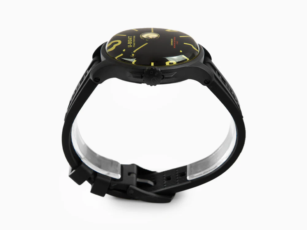 U-Boat Capsoil Darkmoon 44 IPB Quartz Watch, Black, 44 mm, Rubber, 8464/A - Image 5