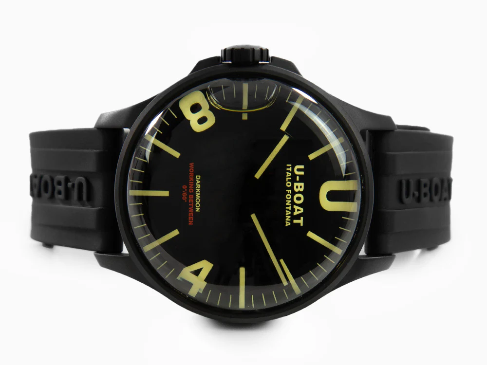 U-Boat Capsoil Darkmoon 44 IPB Quartz Watch, Black, 44 mm, Rubber, 8464/A - Image 7