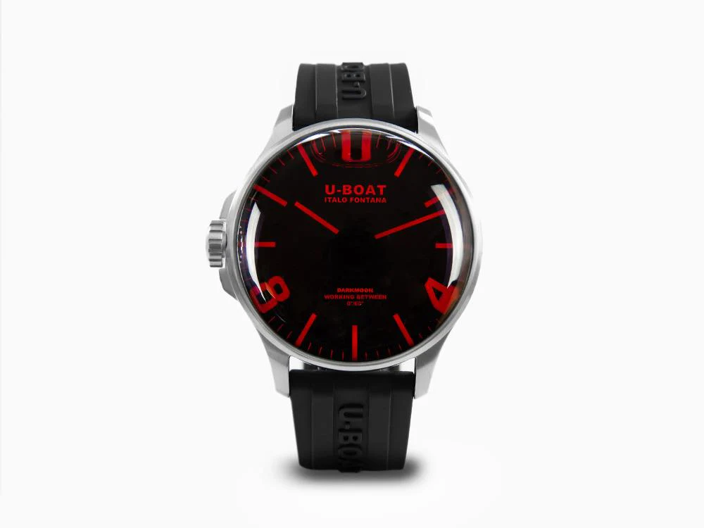U-Boat Capsoil Darkmoon 44 Red SS Quartz Watch, Black, 44 mm, 8465/A - Image 2