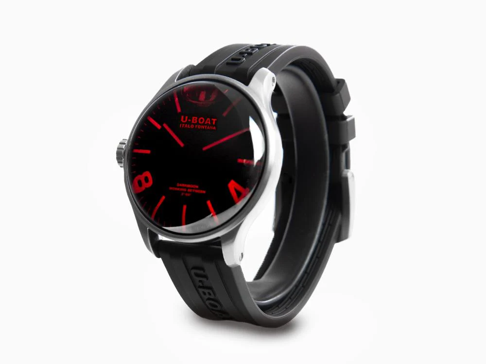 U-Boat Capsoil Darkmoon 44 Red SS Quartz Watch, Black, 44 mm, 8465/A - Image 4