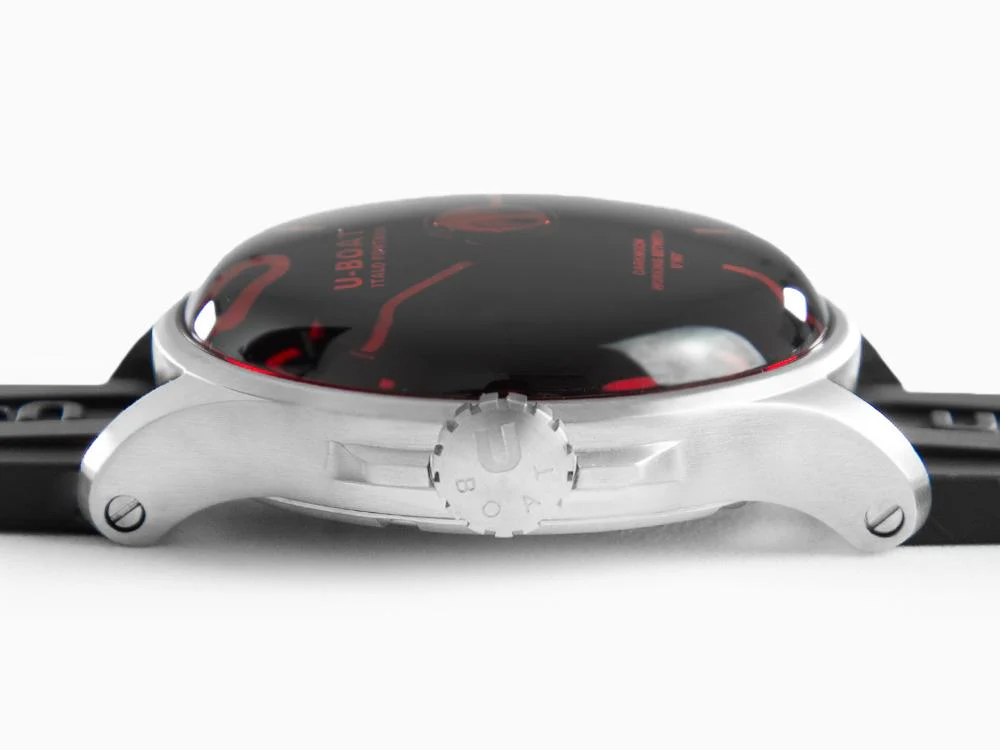 U-Boat Capsoil Darkmoon 44 Red SS Quartz Watch, Black, 44 mm, 8465/A - Image 8