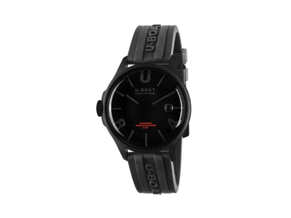 U-Boat Capsoil Darkmoon Curve Quartz Watch, Stainless Steel, 40 mm, Black, 9545 - Image 2