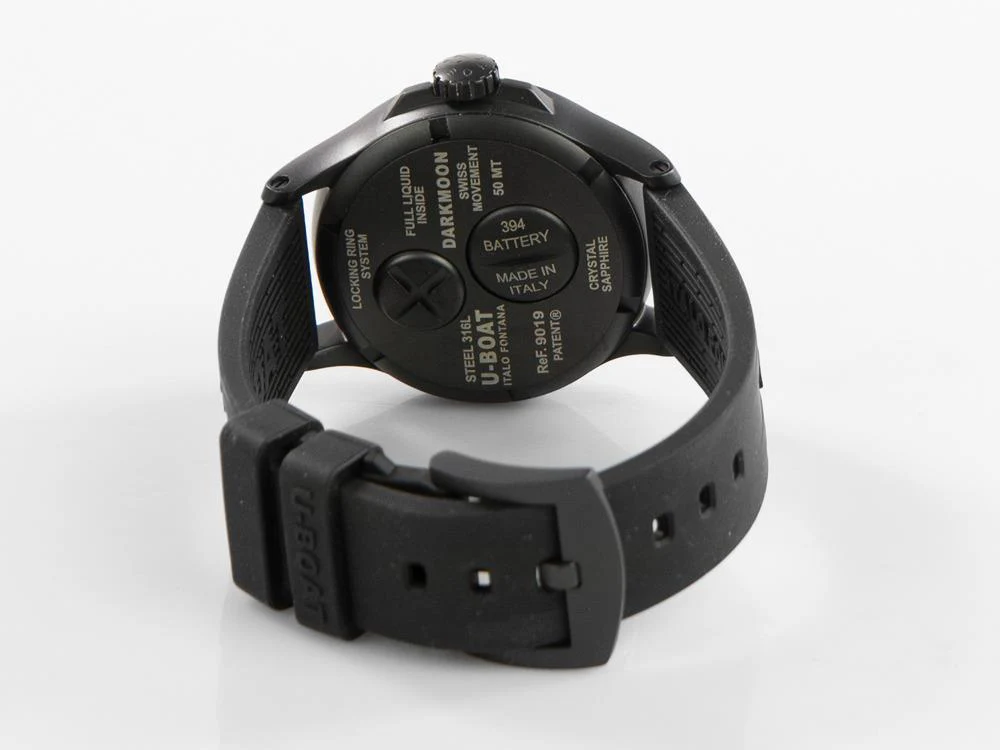 U-Boat Capsoil Darkmoon Quartz Watch, Stainless Steel, DLC, 40 mm, Black, 9019 - Image 3