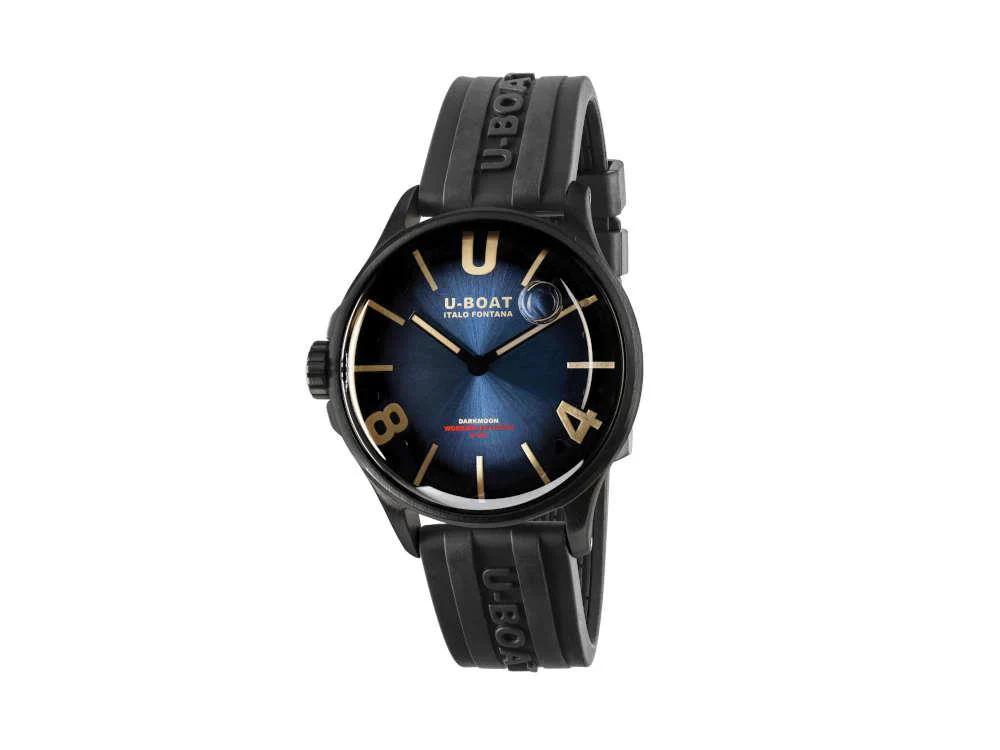 U-Boat Capsoil Darkmoon Quartz Watch, Stainless Steel, PVD, 40 mm, Blue, 9020 - Image 9