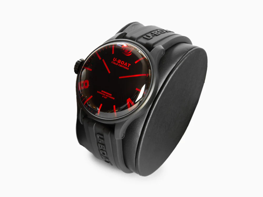 U-Boat Capsoil Darkmoon Red 44 IPB Quartz Watch, Black, 44 mm, 8466/A - Image 4