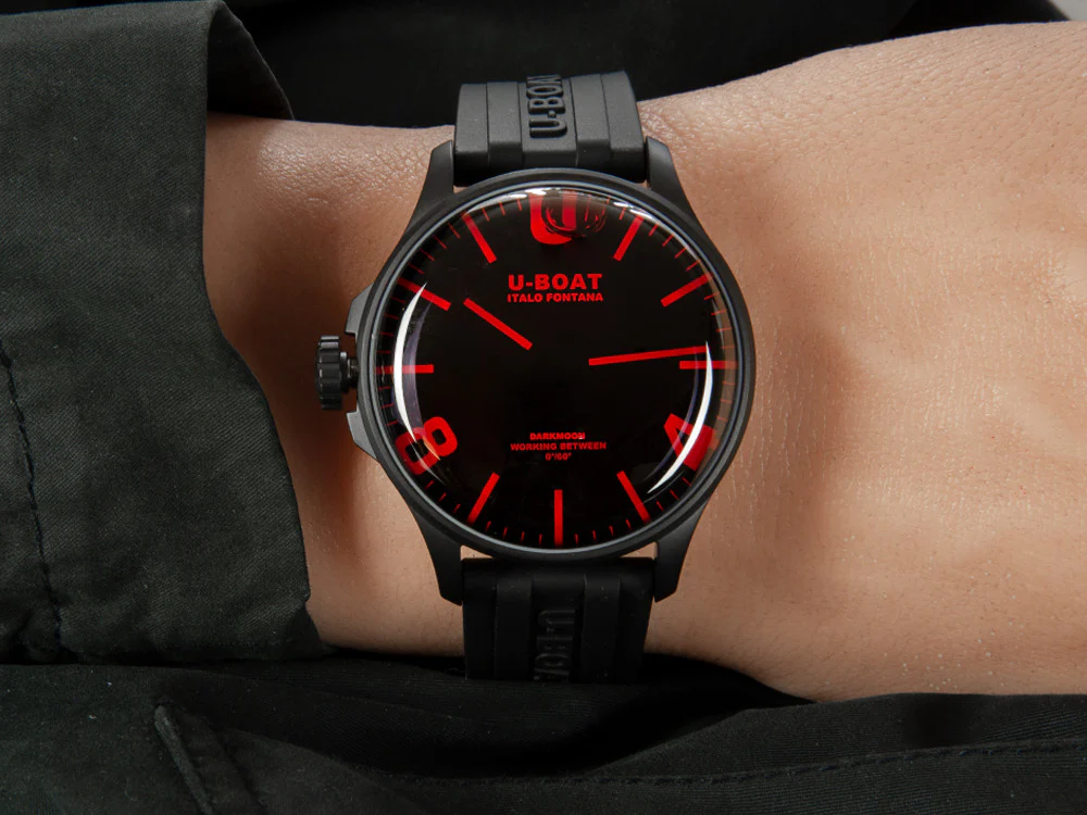 U-Boat Capsoil Darkmoon Red 44 IPB Quartz Watch, Black, 44 mm, 8466/A - Image 6