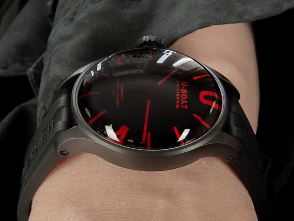 U-Boat Capsoil Darkmoon Red 44 IPB Quartz Watch, Black, 44 mm, 8466/A - Image 7