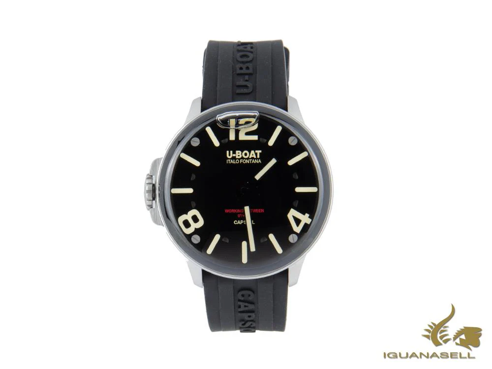 U-Boat Capsoil SS Quartz Watch, Stainless Steel 316L, Black, 45 mm, 8110/A - Image 2