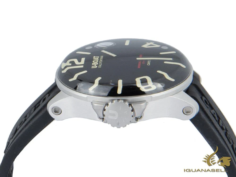 U-Boat Capsoil SS Quartz Watch, Stainless Steel 316L, Black, 45 mm, 8110/A - Image 6