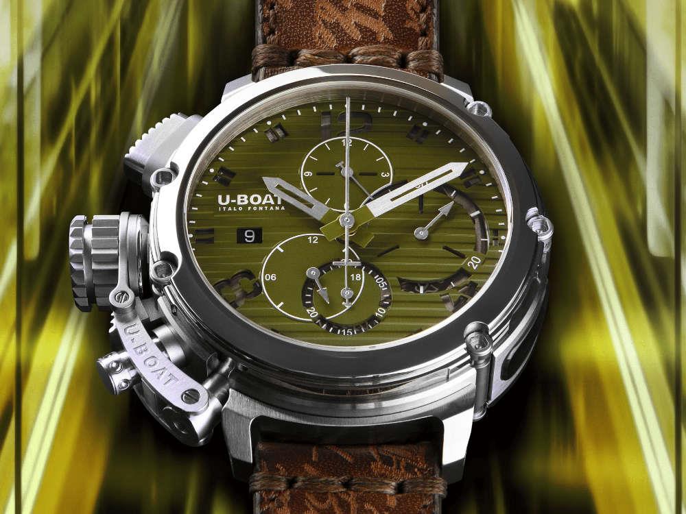 U-Boat Chimera Chrono Automatic Watch, Green, 46 mm, Limited Edition, 9591 - Image 4