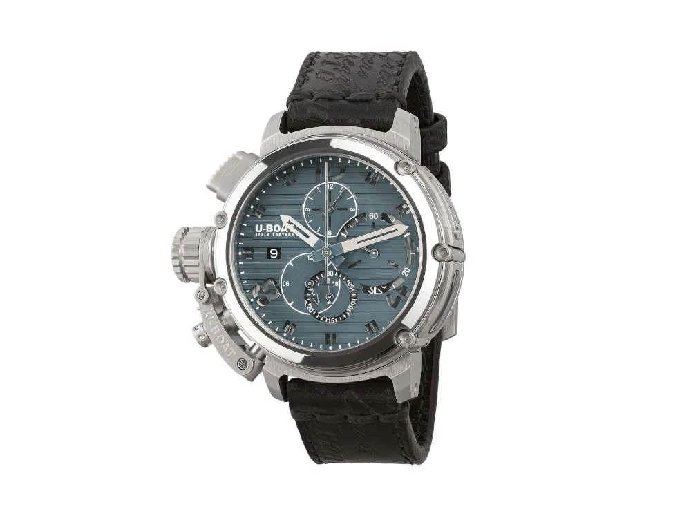 U-Boat Chimera Chrono SS Automatic Watch, Blue, 46 mm, Limited Edition, 9589 - Image 2