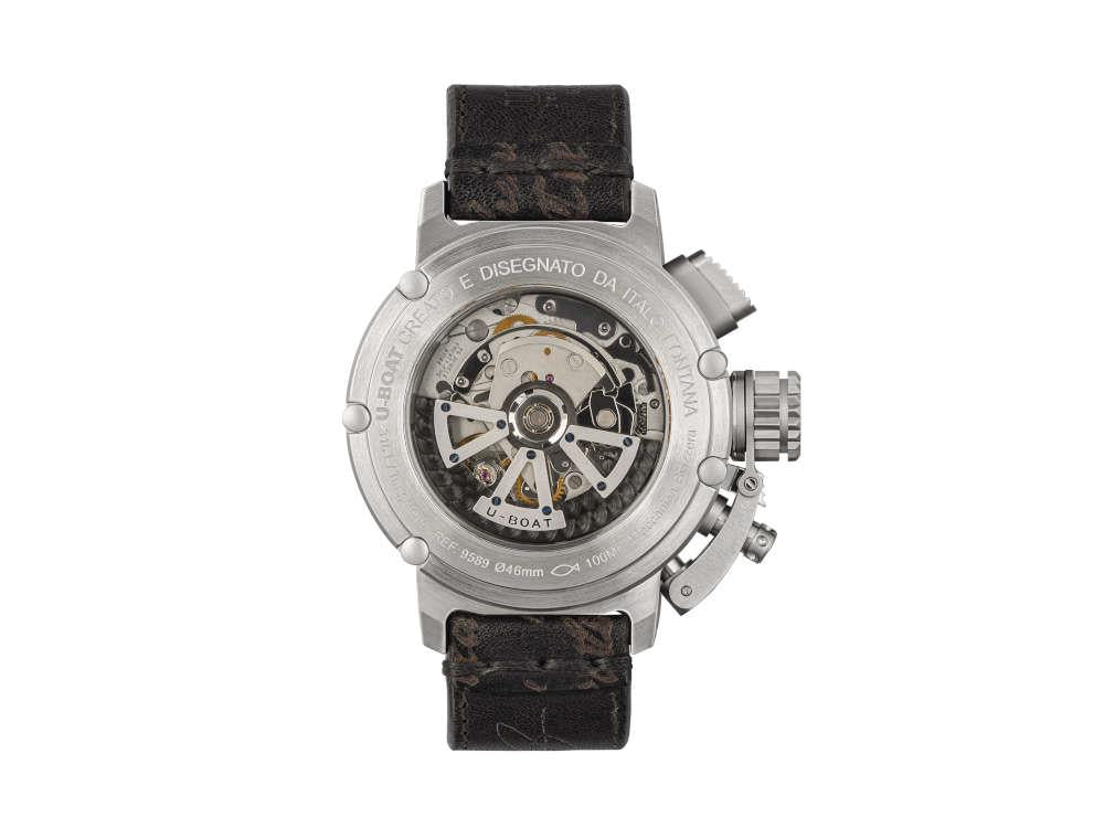 U-Boat Chimera Chrono SS Automatic Watch, Blue, 46 mm, Limited Edition, 9589 - Image 3