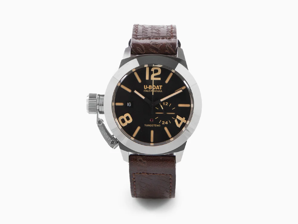 U-Boat Classico 42 Tungsteno Automatic Watch, Black, Leather strap, 8893 - Image 2