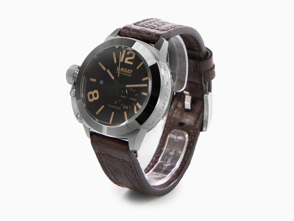 U-Boat Classico 42 Tungsteno Automatic Watch, Black, Leather strap, 8893 - Image 4