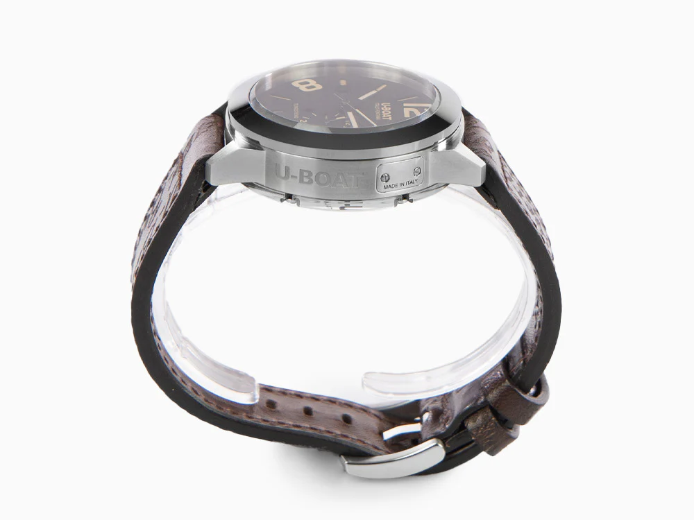 U-Boat Classico 42 Tungsteno Automatic Watch, Black, Leather strap, 8893 - Image 6