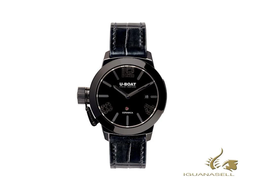 U-Boat Classico Automatic Watch, Ceramic, Black, 7124 - Image 2