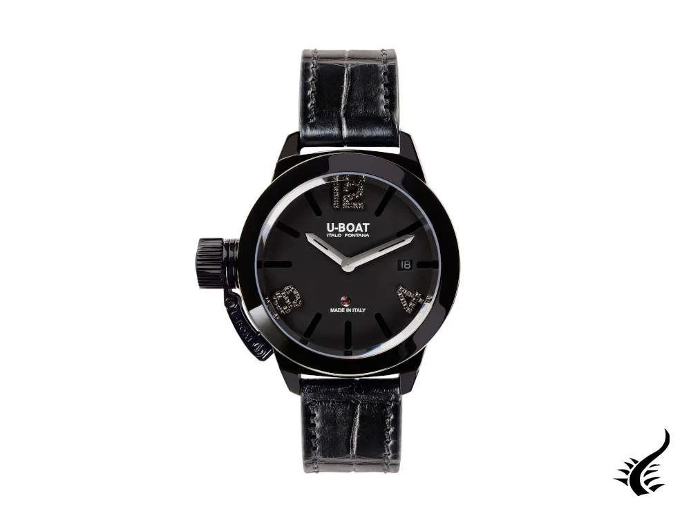 U-Boat Classico Automatic Watch, Stainless Steel 316L, IPB, Black, 40mm, 6951 - Image 2