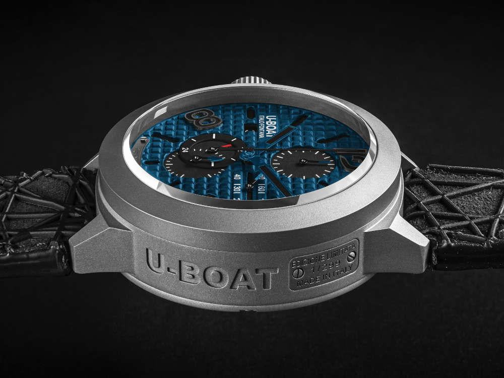 U-Boat Classico Automatic Watch, Titanium, Blue, 45 mm, Limited Edition, 3003 - Image 4