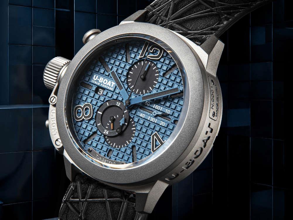 U-Boat Classico Automatic Watch, Titanium, Blue, 45 mm, Limited Edition, 3003 - Image 5
