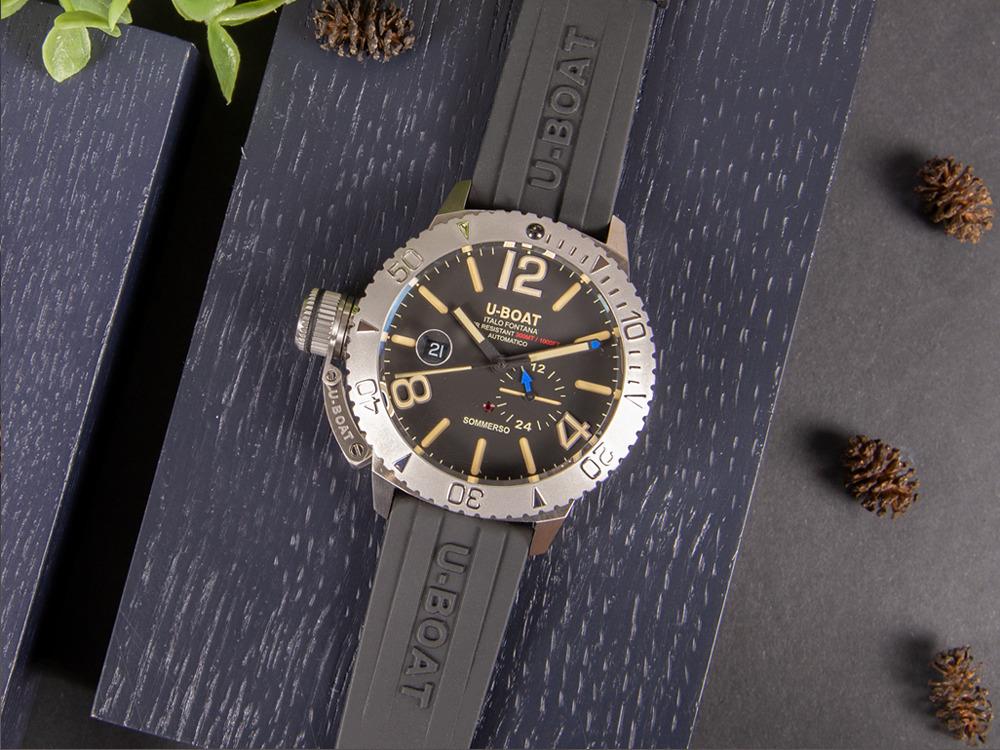 U-Boat Classico Sommerso Automatic Watch, Black, 46 mm, 30 atm, 9007/A - Image 7