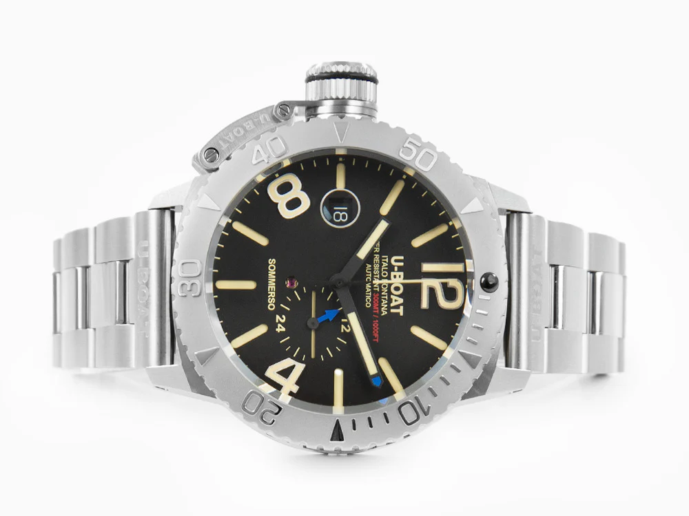 U-Boat Classico Sommerso Automatic Watch, Black, 46 mm, 9007/A/MT - Image 7