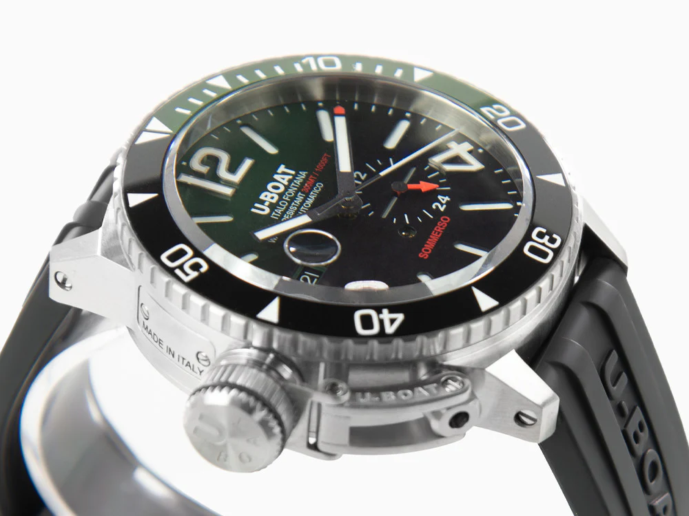 U-Boat Classico Sommerso Ghiera Ceramica Verde Automatic Watch, 46 mm 9520 - Image 8
