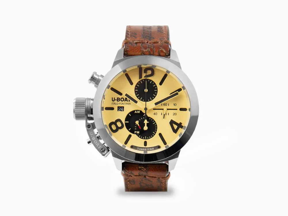 U-Boat Classico Tungsteno Chronograph Automatic Watch, Beige, 45 mm, 9568 - Image 2