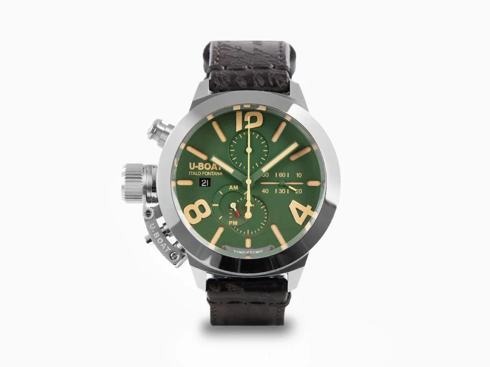 U-Boat Classico Tungsteno Chronograph Automatic Watch, Green, 45 mm, 9581 - Image 2
