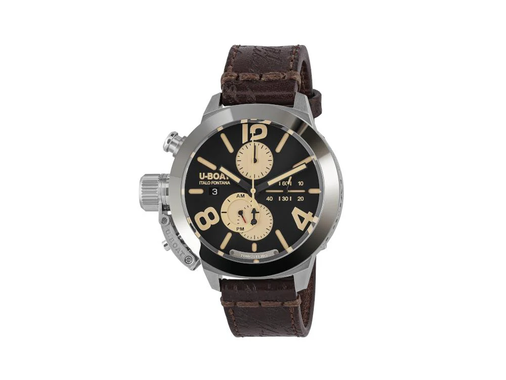 U-Boat Classico Tungsteno Chronograph Quartz Watch, 45 mm, Black, 9567 - Image 2