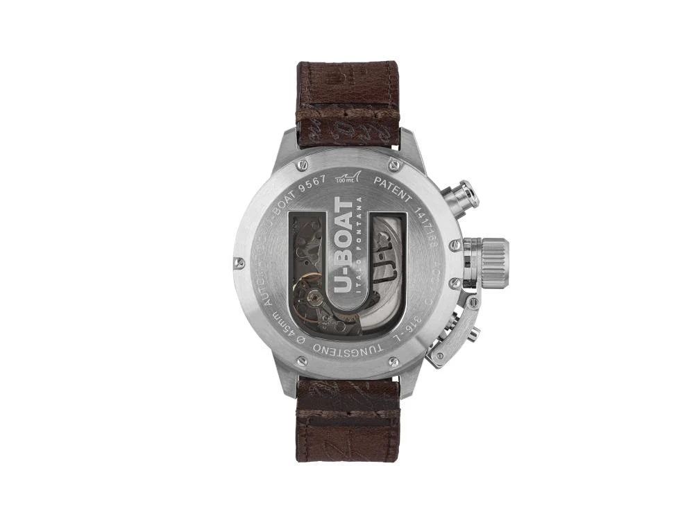 U-Boat Classico Tungsteno Chronograph Quartz Watch, 45 mm, Black, 9567 - Image 3