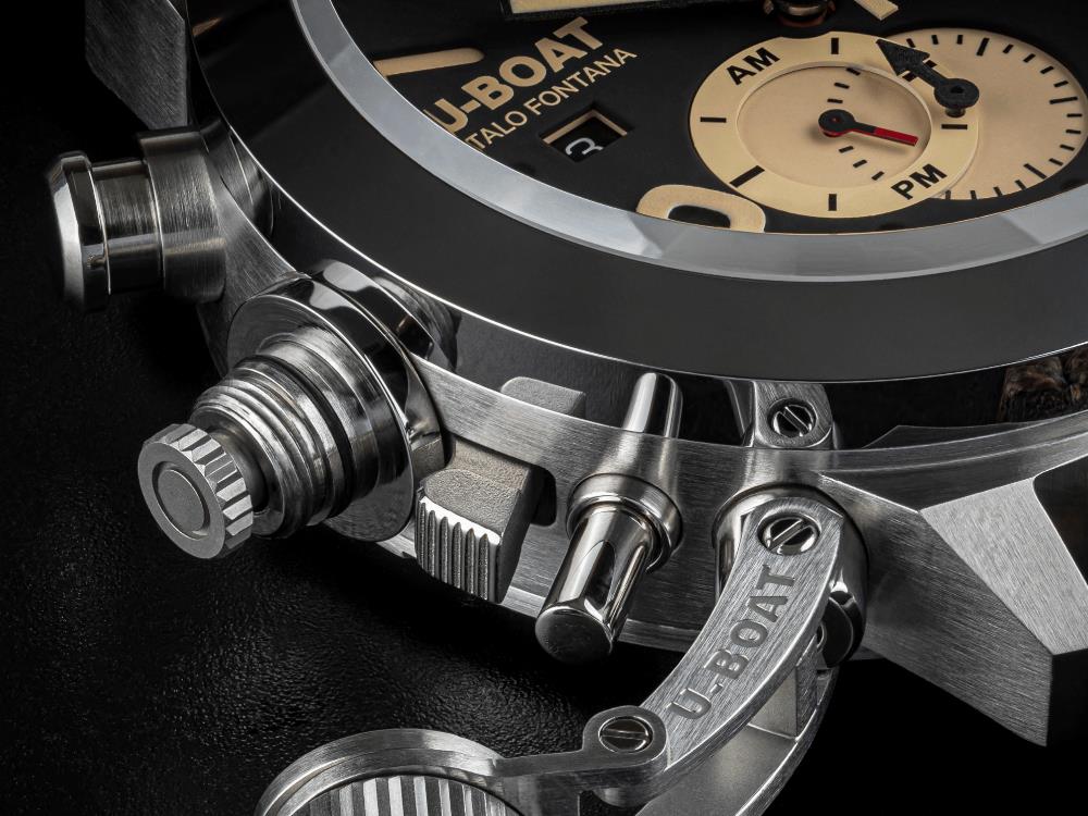 U-Boat Classico Tungsteno Chronograph Quartz Watch, 45 mm, Black, 9567 - Image 4