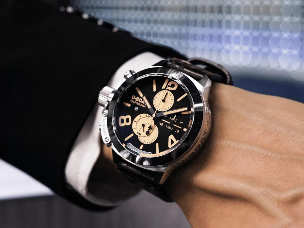 U-Boat Classico Tungsteno Chronograph Quartz Watch, 45 mm, Black, 9567 - Image 5