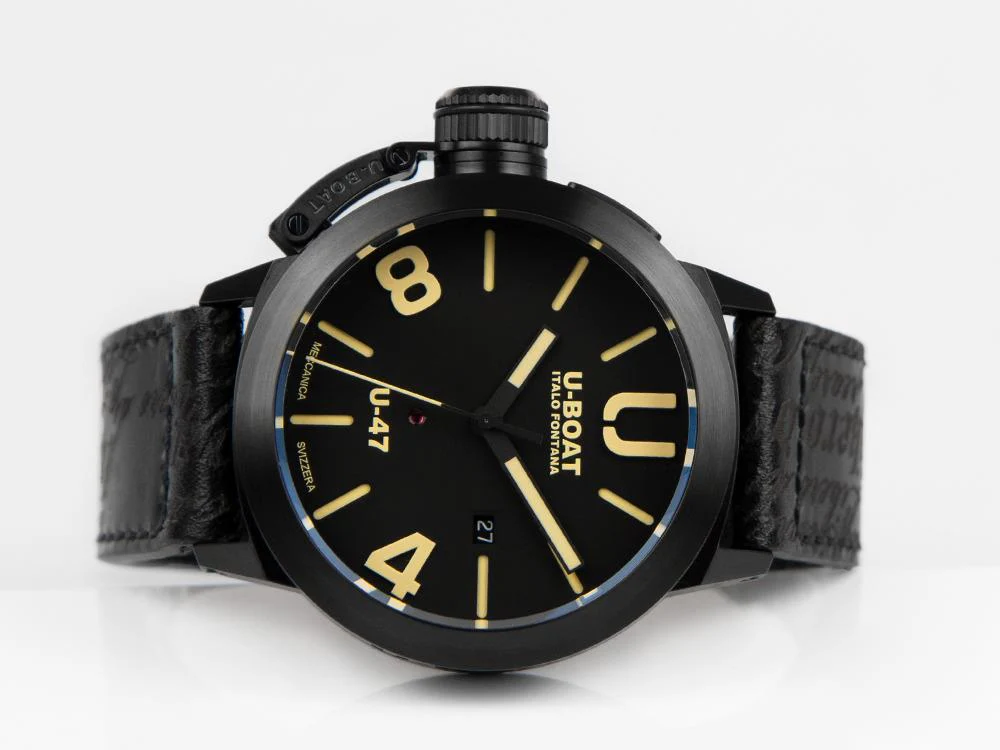 U-Boat Classico U-47 Dark Soul Automatic Watch, 47 mm, Leather strap, 9160 - Image 7