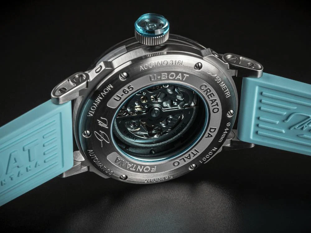 U-Boat U-65 Automatic Watch, Stainless Steel 316L, 44 mm, Turquoise, 3345 - Image 4